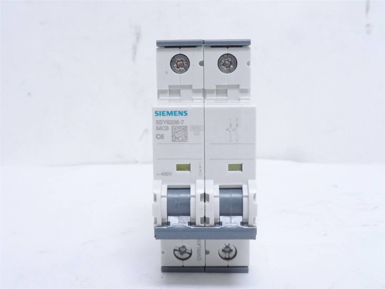 Siemens 5SY6206-7; Circuit Breaker; 6 Amp; 2 Pole; 400VAC