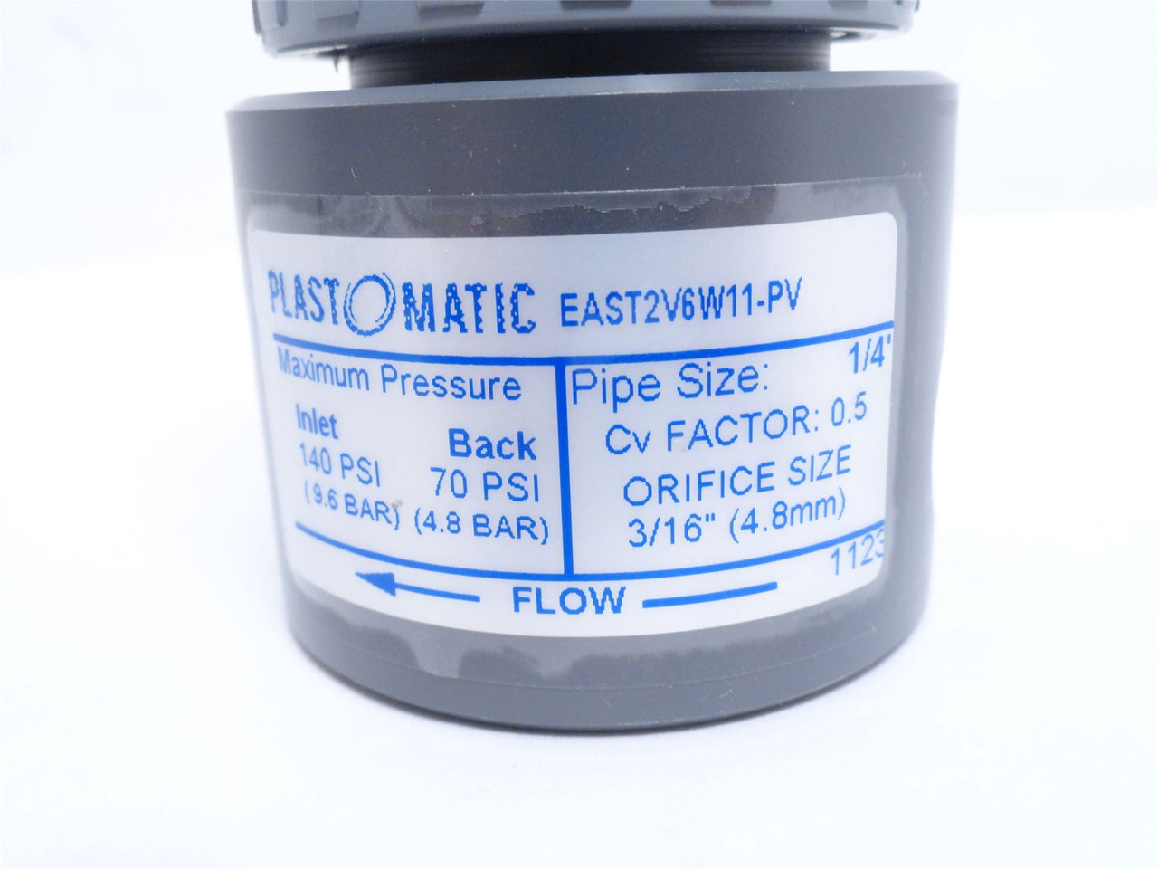 Plastomatic EAST2V6W11-120/60-PV; Solenoid Air Valve; 1/4NPT