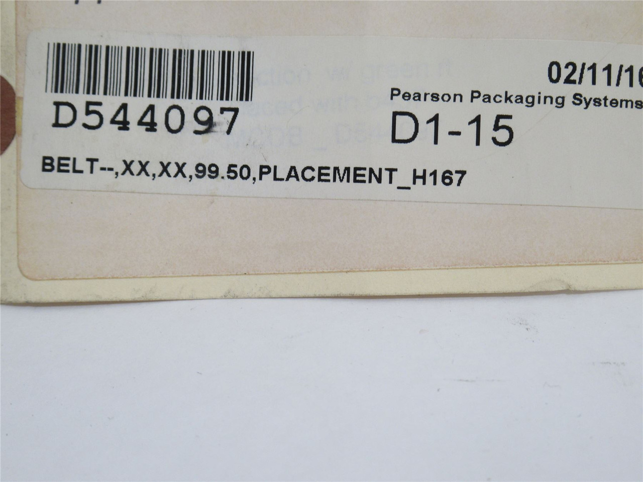 Pearson Packaging H1676; Replacement Belt