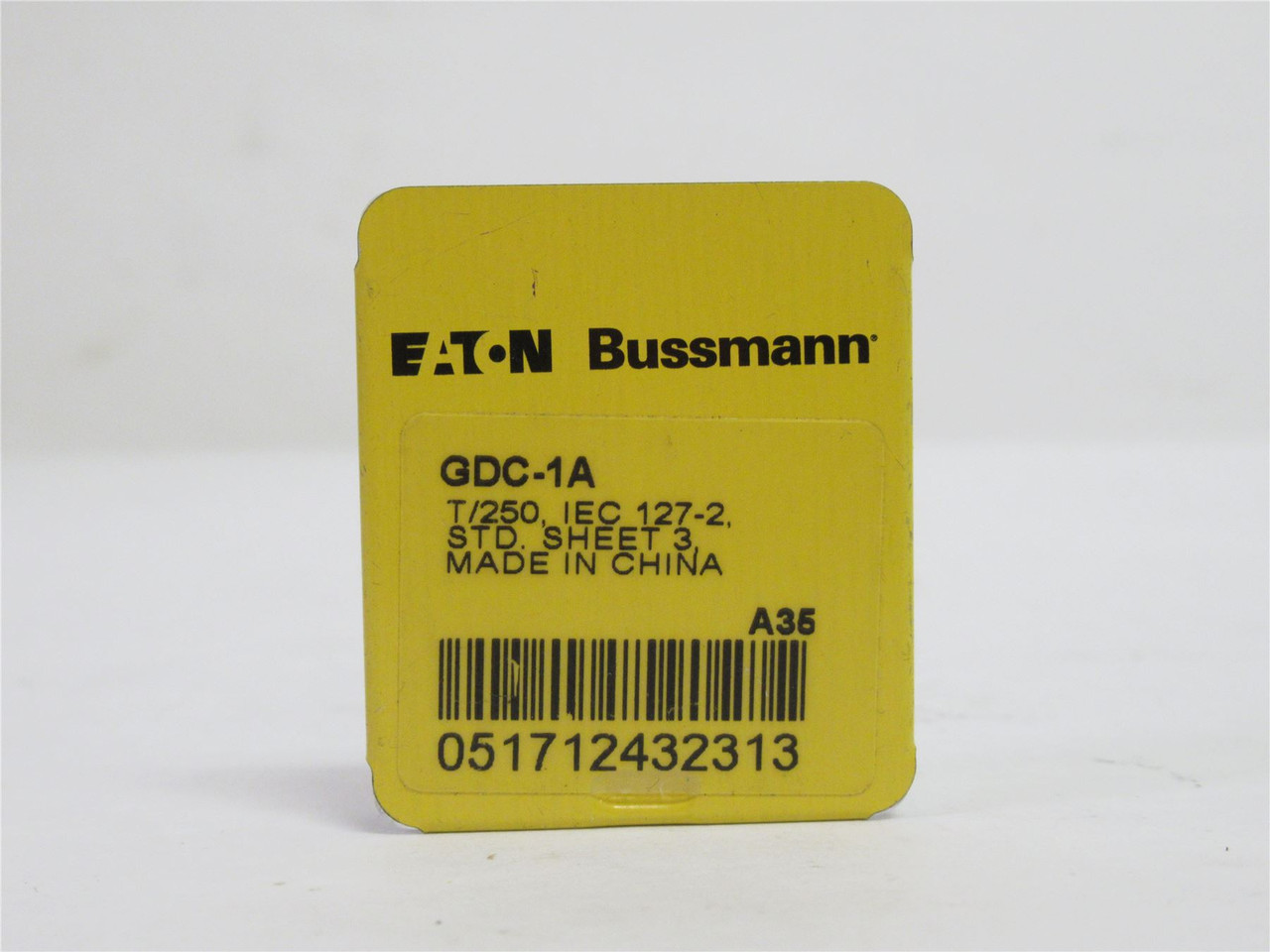 Bussmann GDC-1A; Box-5; Glass Fuses; Time Delay; 1A; 250VAC