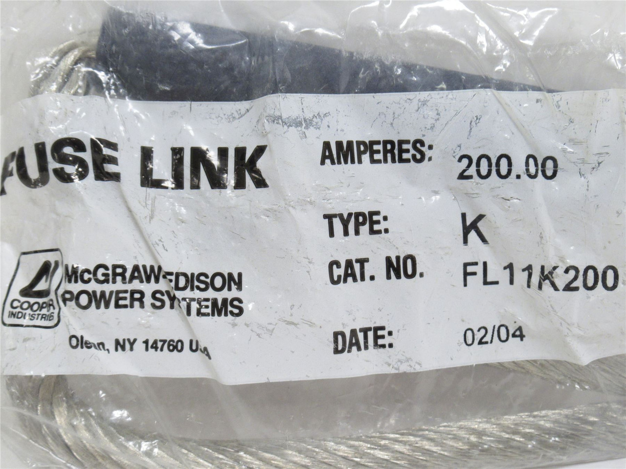 Cooper FL11K200; Medium Voltage Fuse Link; 200A