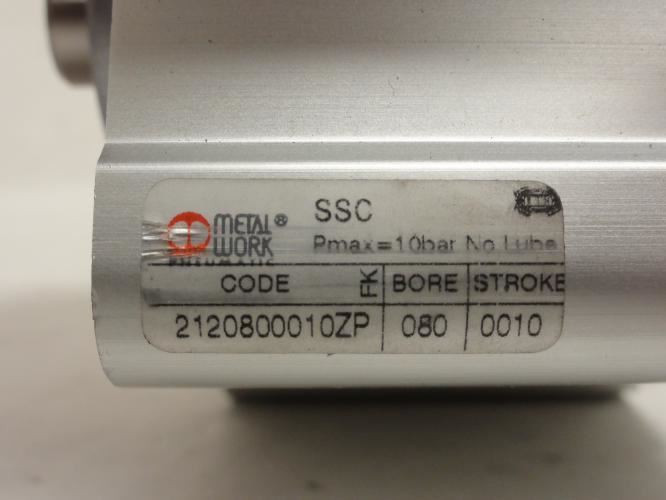 SSC 2120800010ZP; Air Cylinder; Flat; 80mm Bore; 10mm Stroke