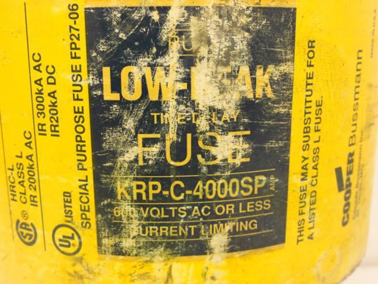 Bussmann KRP-C-4000SP; Time Delay Fuse; 4000A; 600VAC/300VDC