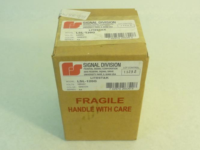 Federal Signal LSL-120G; Litestak; Green; Series A4; 120VAC