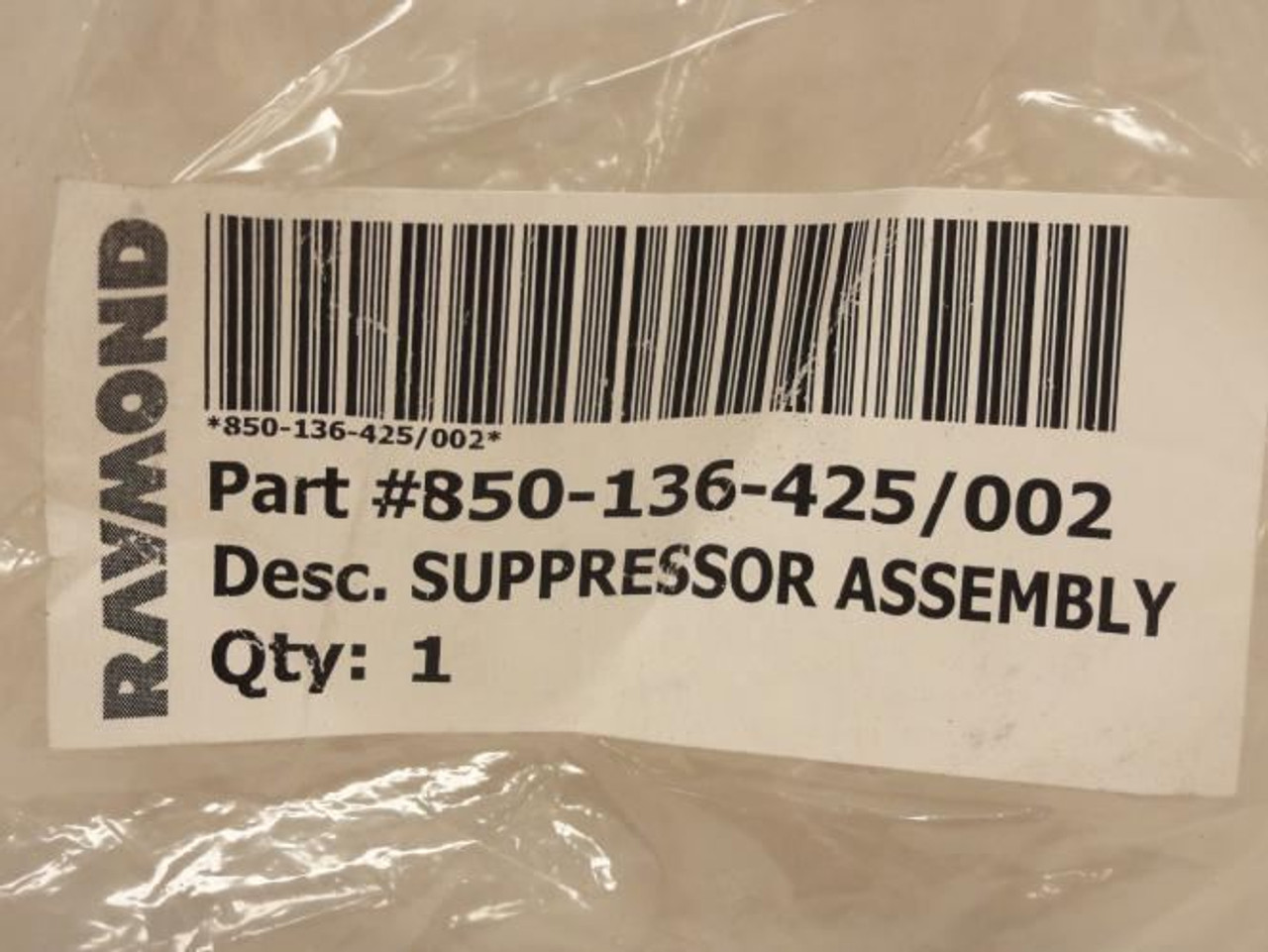 Raymond 850-136-425/002; Suppressor Assembly
