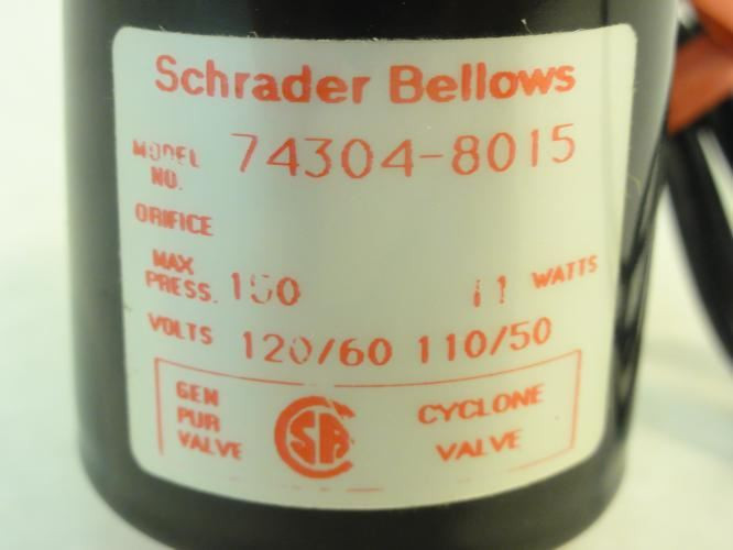 Schrader Bellows 743048015; Solenoid Valve; 150PSI 11W 110-120V