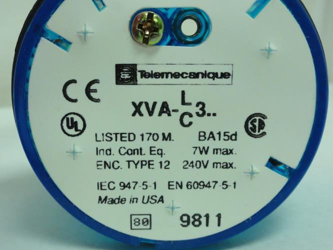 Telemecanique XVALC341; Blue LED Stacklight 28047; 7W 240V