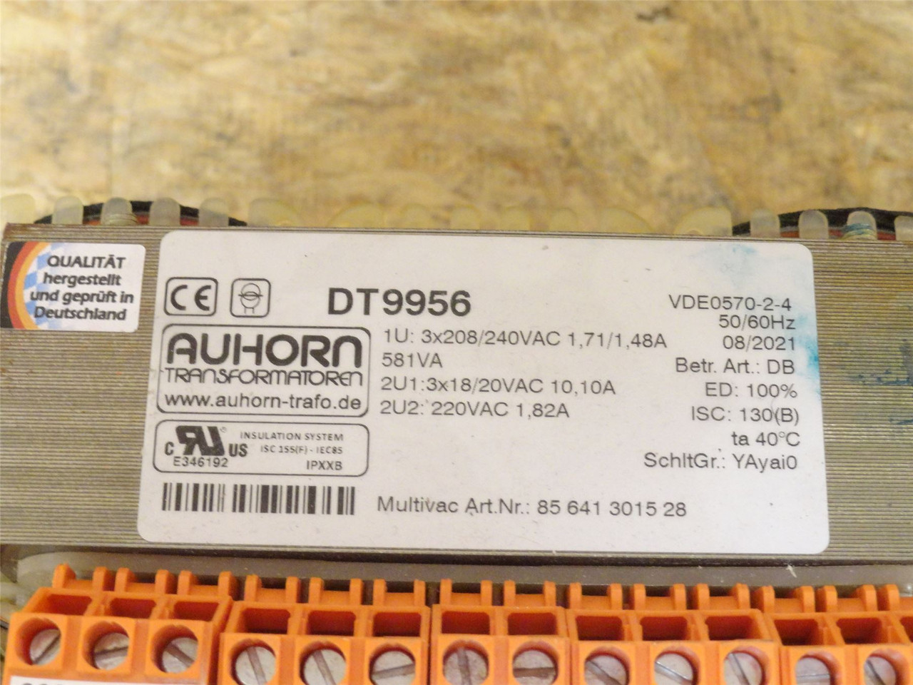 Multivac 11686017201; Power Supply Module; Assembled; 581VA