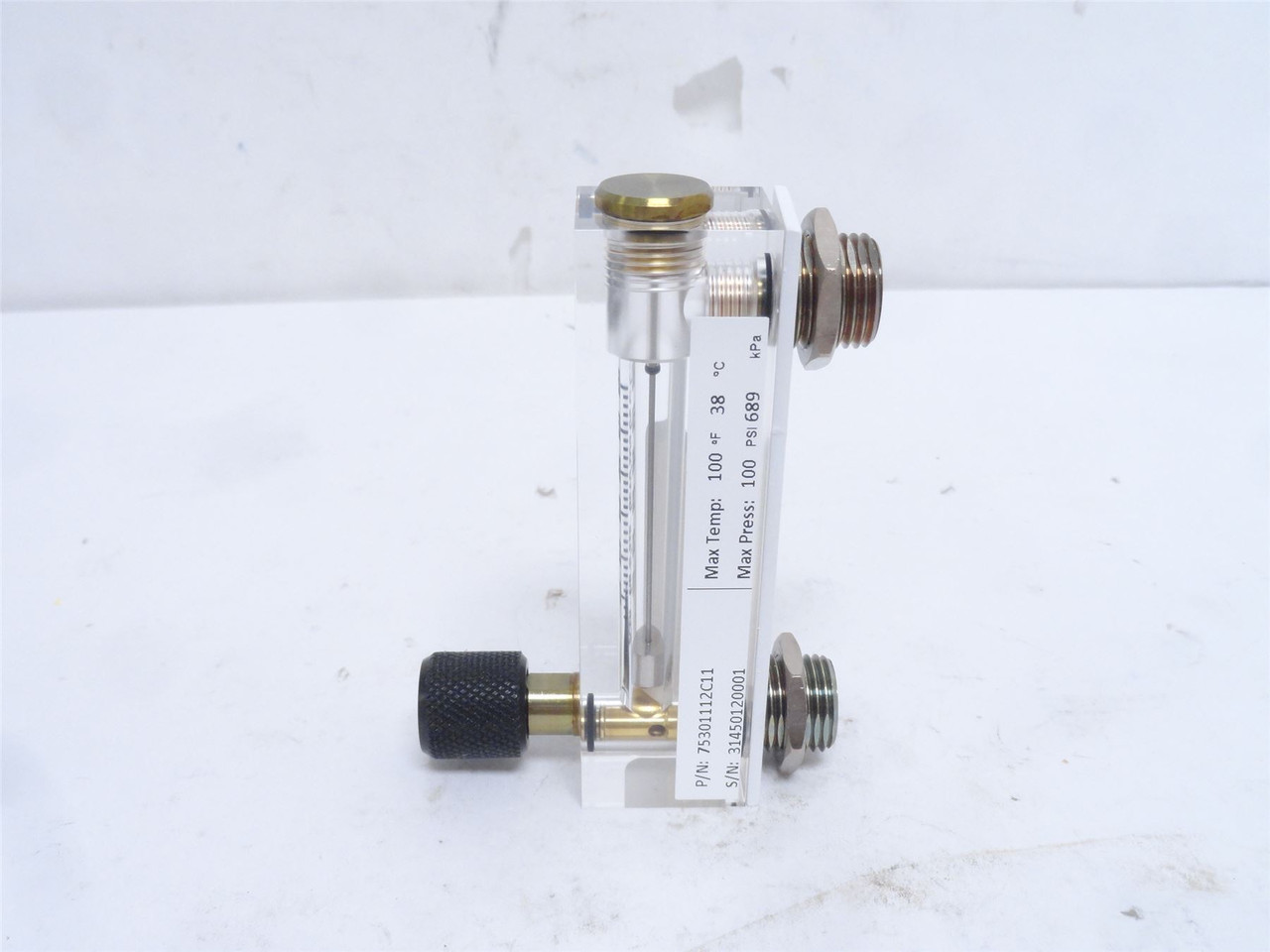 King Instrument 75301112C11; Acrylic Tube Flowmeter; 1/4NPT