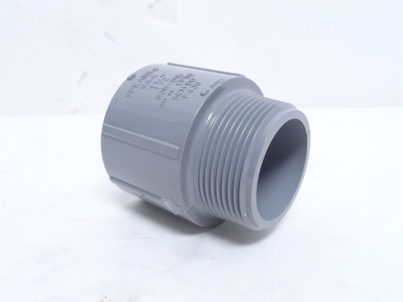 Spears 836-015; PVC Pipe Adaptor; 1-1/2NPT x 1-1/2" Socket