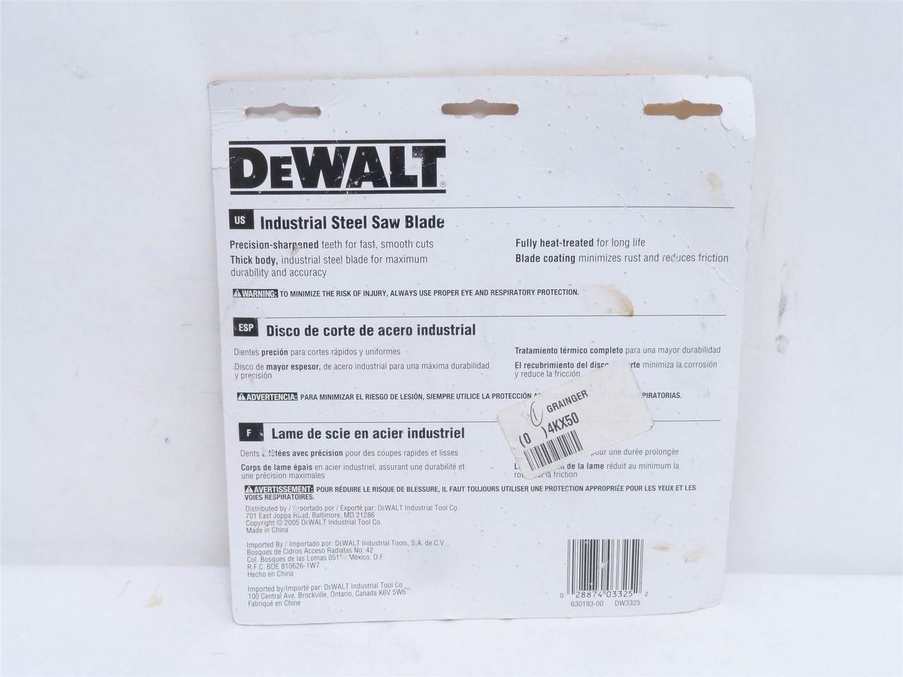 DeWALT DW3325; Circular Saw Blade; 7-1/4"OD; 5/8" Arbor Size