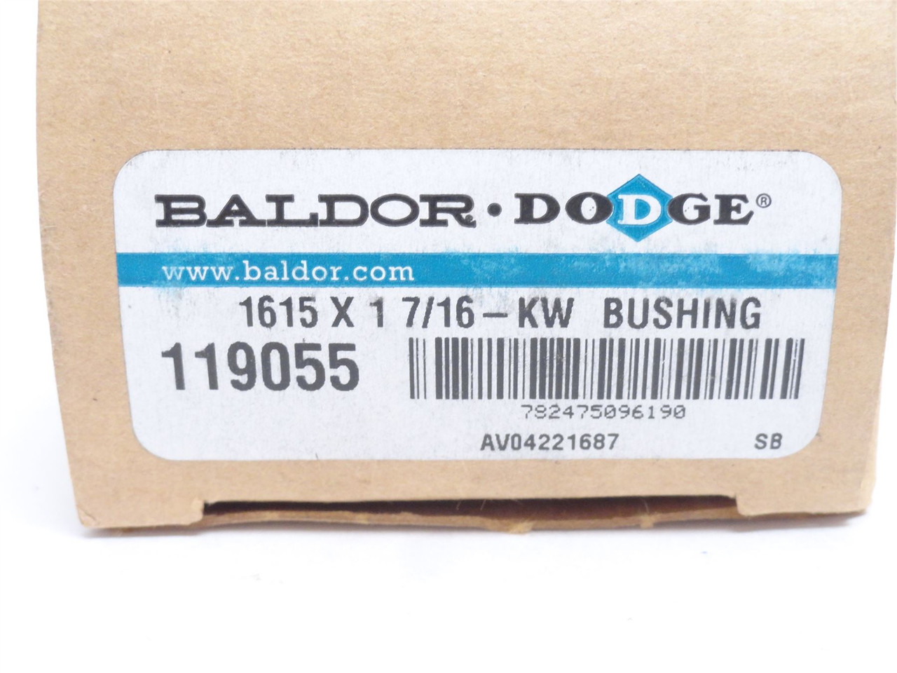 Dodge 1615x1-7/16-KW; Taper Lock Bushing 119055; 1-7/16"ID