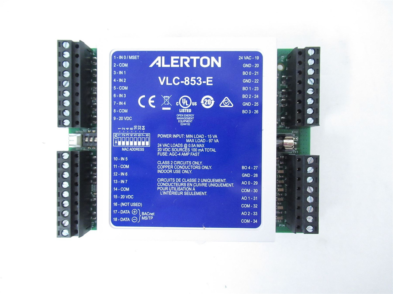 Alerton VLC-853-E; HVAC Control Board 24VDC