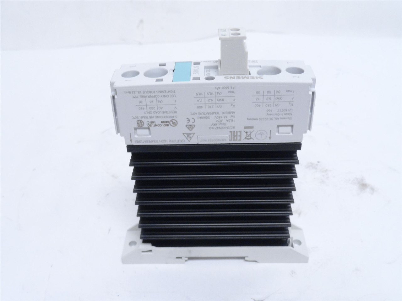 Siemens 3RF2330-1DA44-1KM0; Contactor 18.5A 460V Coil: 4-30VDC