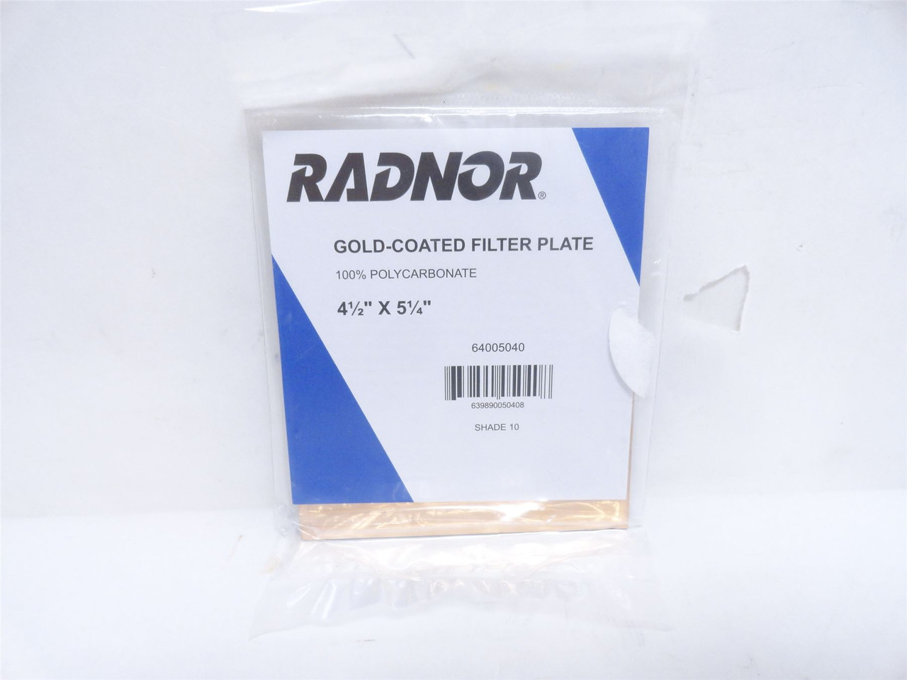 Radnor 64005040; Polygold Shade 10 Polycarbonate Filter Lens