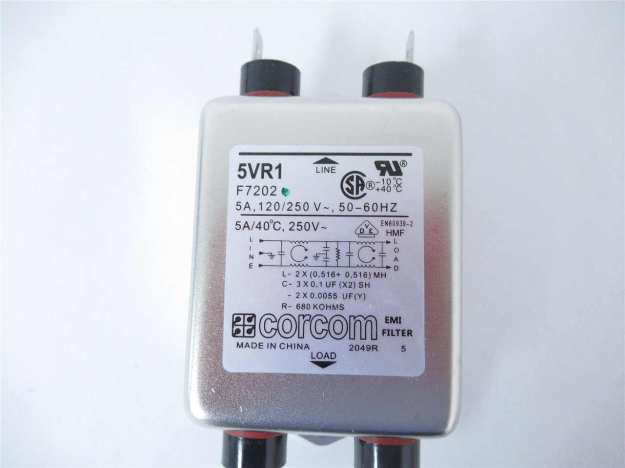 Corcom 5VR1 F7202;  EMI  Filter  120/250V