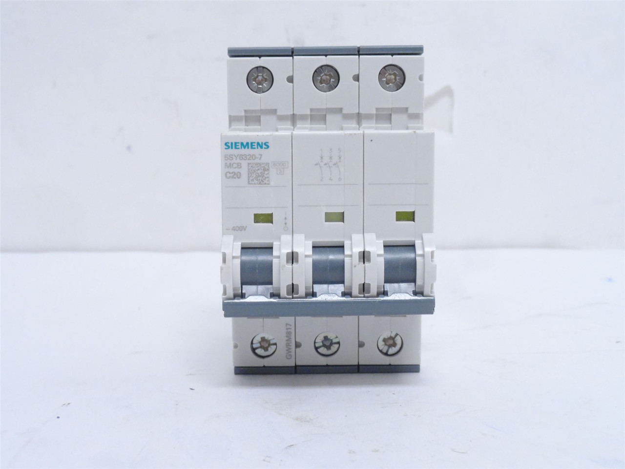 Siemens 5SY6320-7; Mini-Circuit Breaker; 20A; 3P; 400VAC