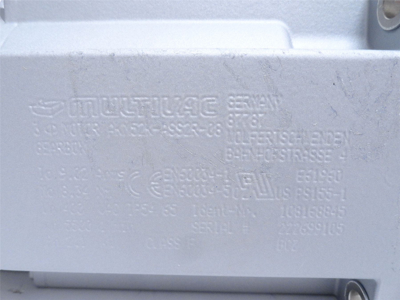 Multivac 108168845; Servo-Motor; 8.34NM; 5.500 1/MIN