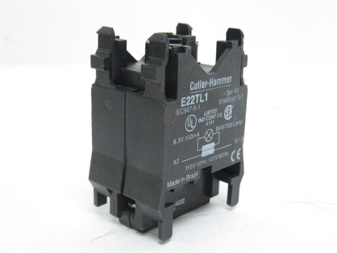Cutler-Hammer E22TL1; Panel Mount Indicator Transformer; 6.3V