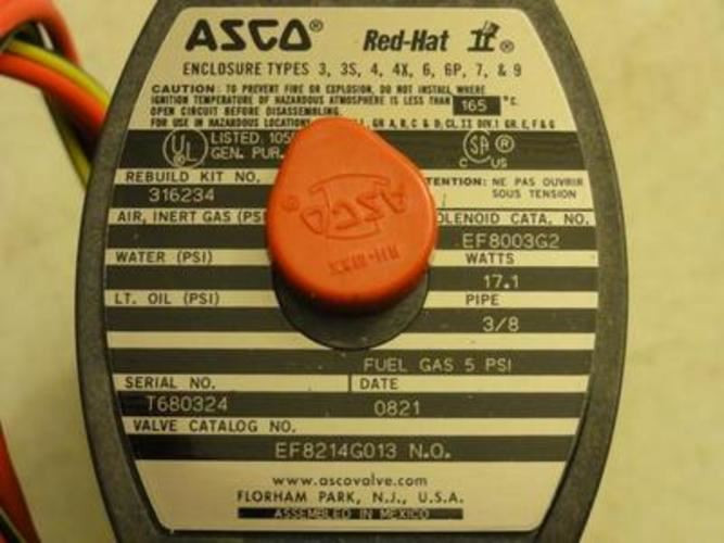Asco EF8214G013; Solenoid Valve; 17.1watts