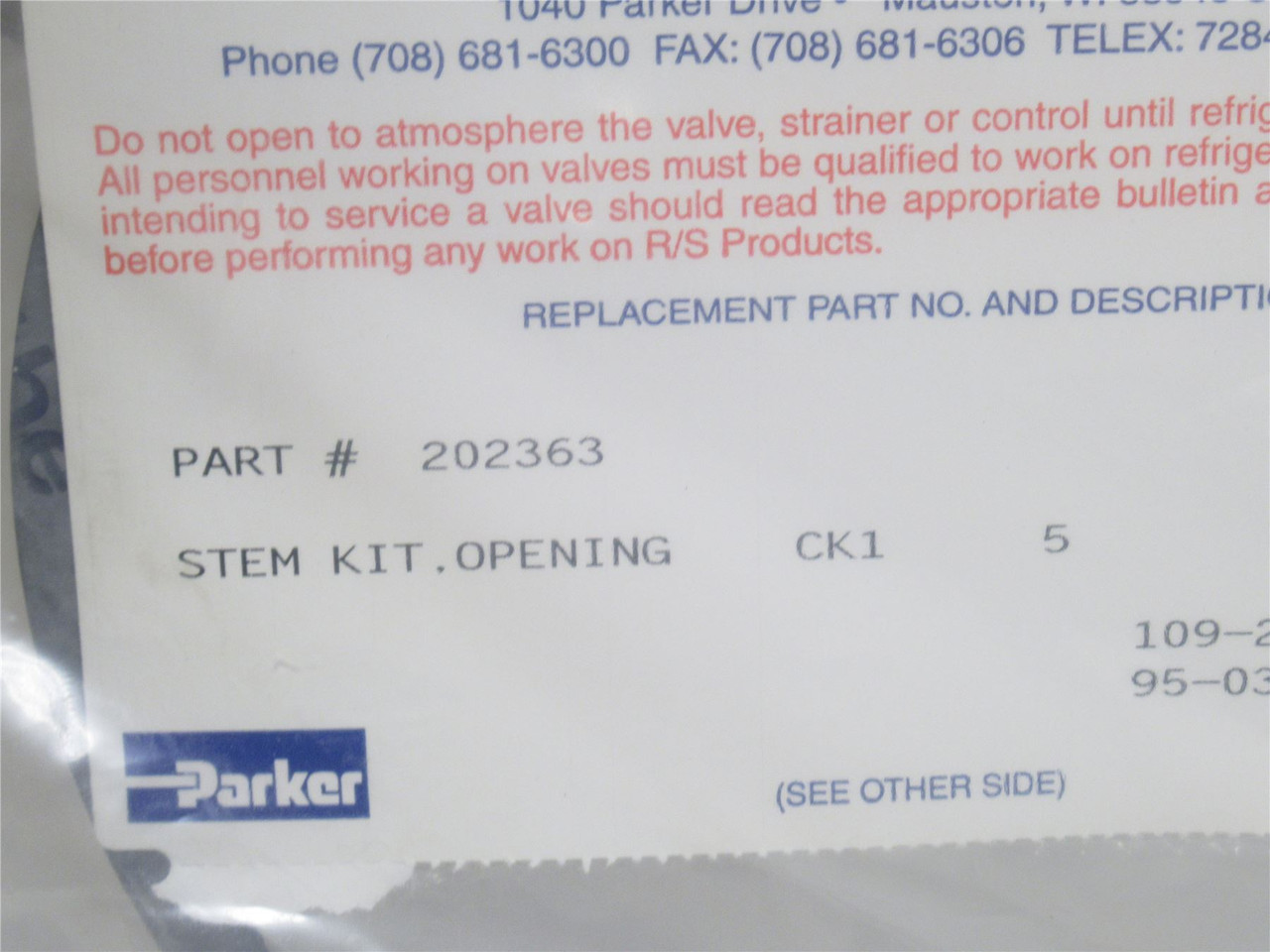 Parker 202363; Stem Kit; Opening: CK1 5"