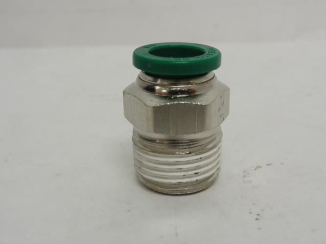 Parker W68PLP-6-6; Straight Tube Connector; 3/8" Tube x 3/8 NPT