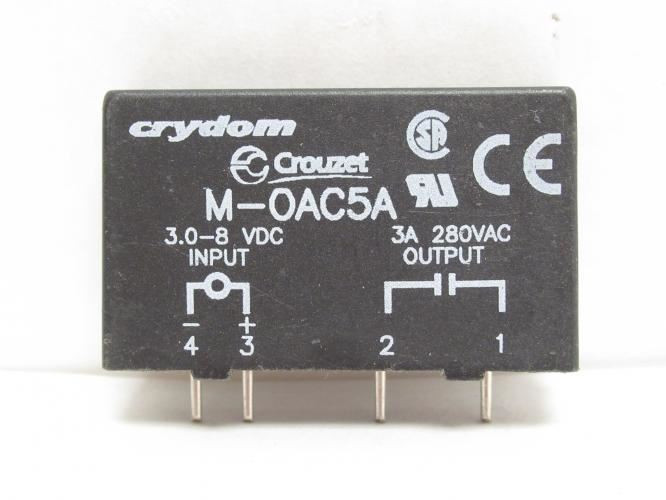 Crouzet M-OAC5A; Output Module; 3-8 VDC; 3A; 4-Pin