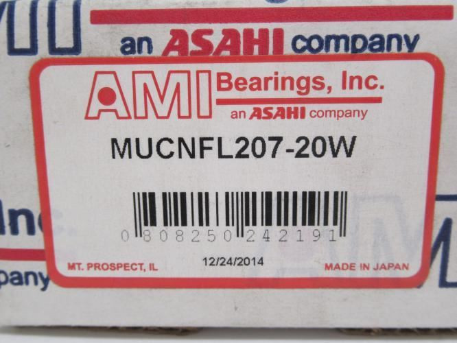 AMI MUCNFL207-2W; Flange Bearing; 1-3/8"ID; 2-Bolt; Set Screw