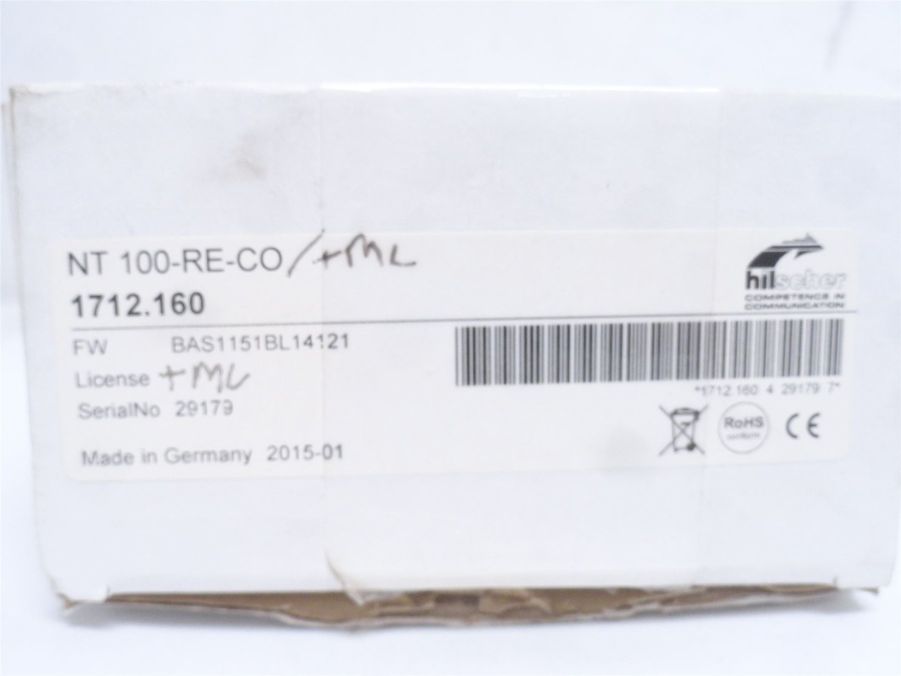 Hillsher NT100RECO; Gateway Real-Time Ethernet-CANopen; 24VDC