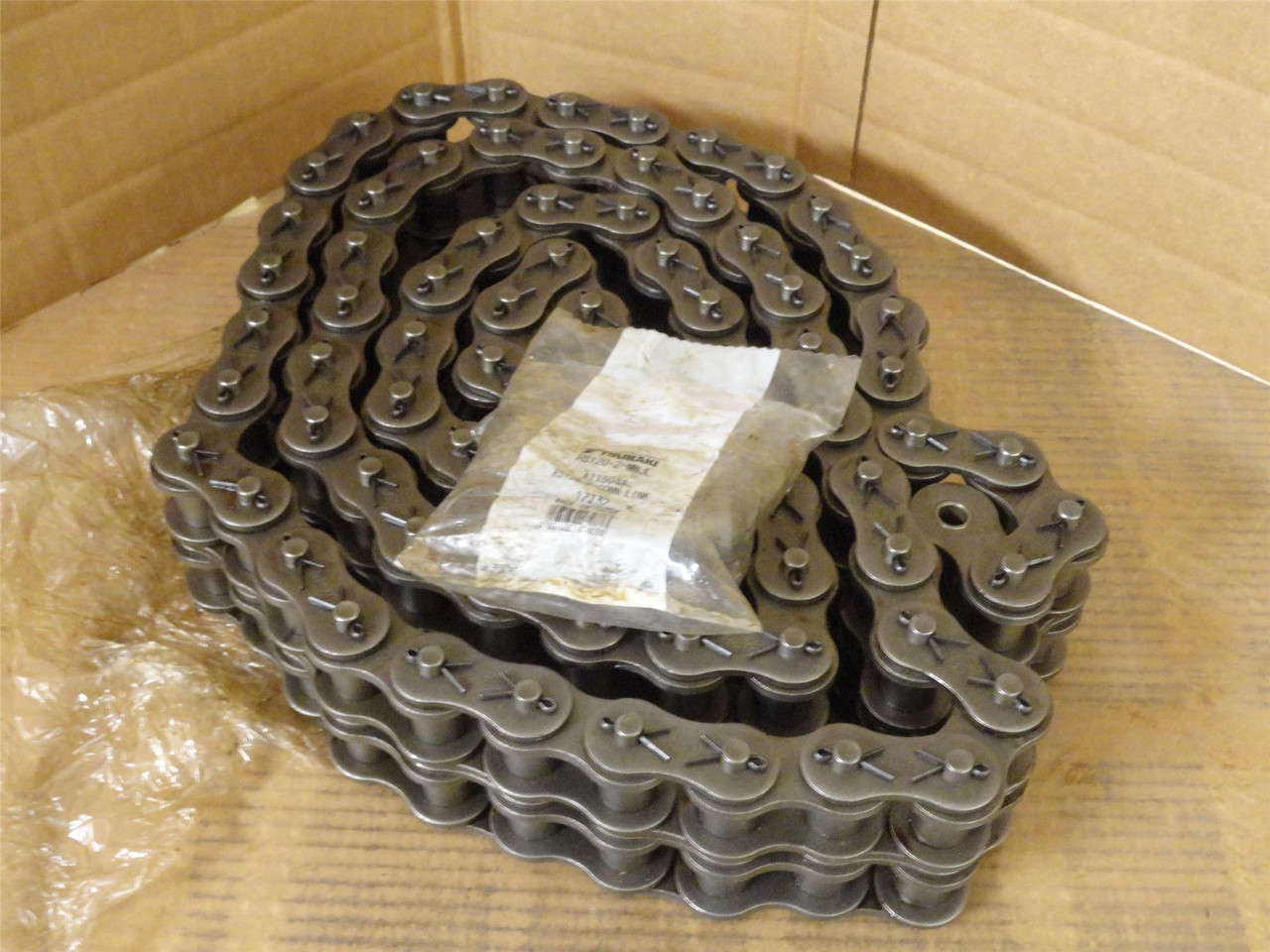 Tsubaki RS120-2-CP-U; Two Strand Roller Chain #120; 10' Long