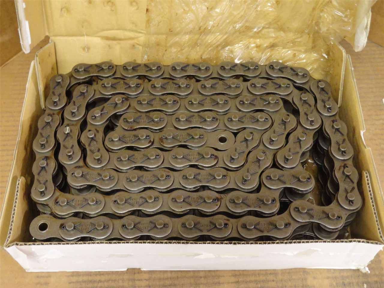 Tsubaki RS100-2-CP-U; Two Strand Roller Chain #100; 10' Long