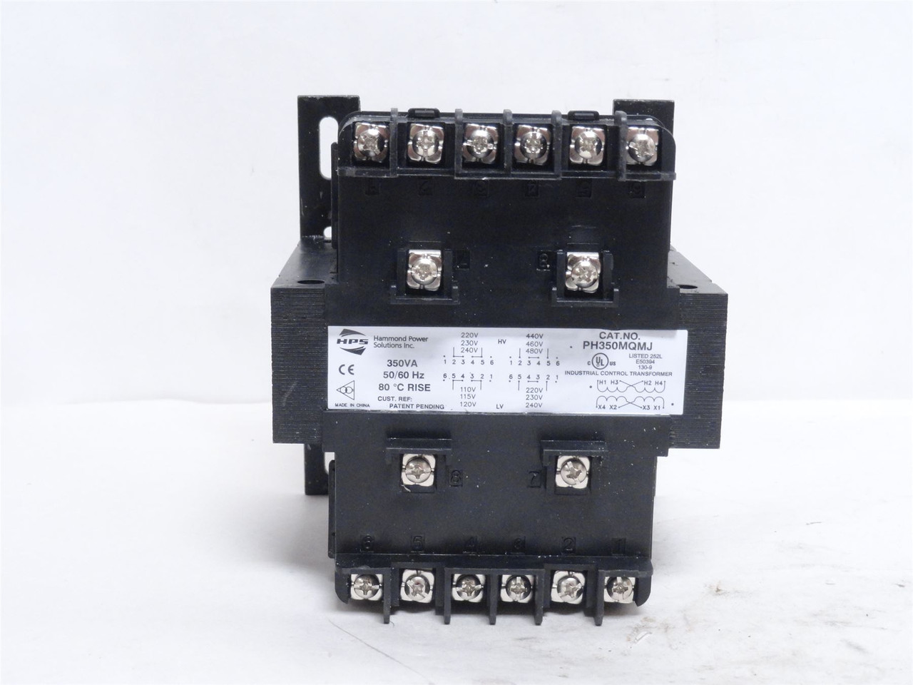 Hammond PH350MQMJ; Transformer 350VA Pri: 220/440 Sec:110/220