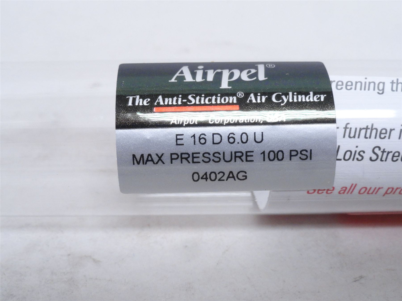 Airpot E16D6.0U ; Low Friction Air Cylinder 5/8"ID x 6" Stk