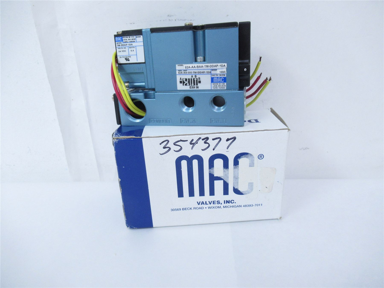MAC 82A-AA-BAA-TM-DDAP-1DA; SolenoidValve.25"NPTF110-120VAC