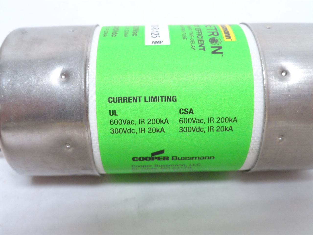 Bussmann FRS-R-125; Dual Element Time-Delay Fuse 125A; 600VAC