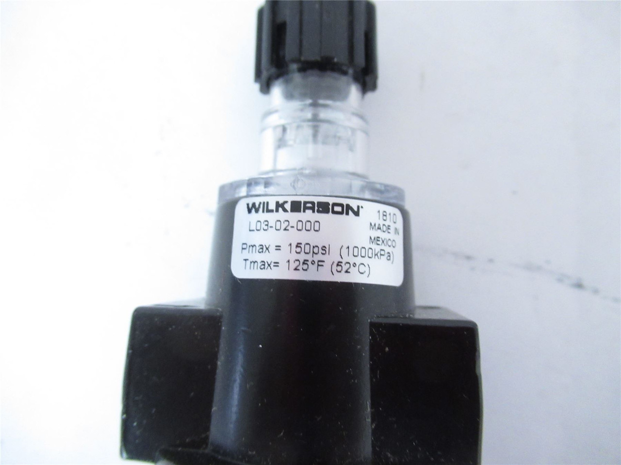 Wilkerson L03-02-000; Air Lubricator 1/4" Pmax 150psi