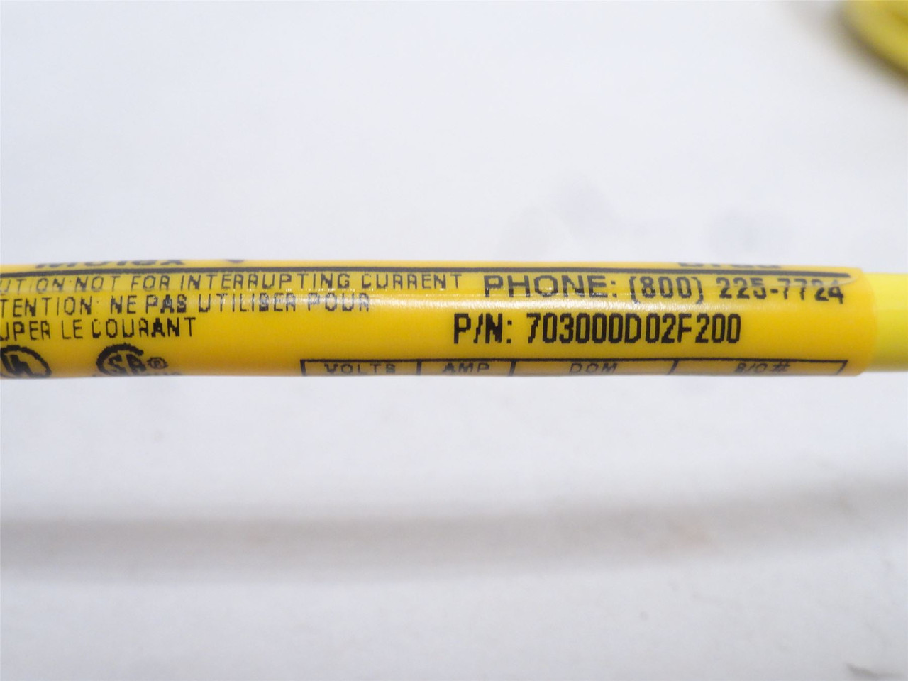 Woodhead 703000D02F200; Female Cordset; 3-Wire; 3P; 20' Long