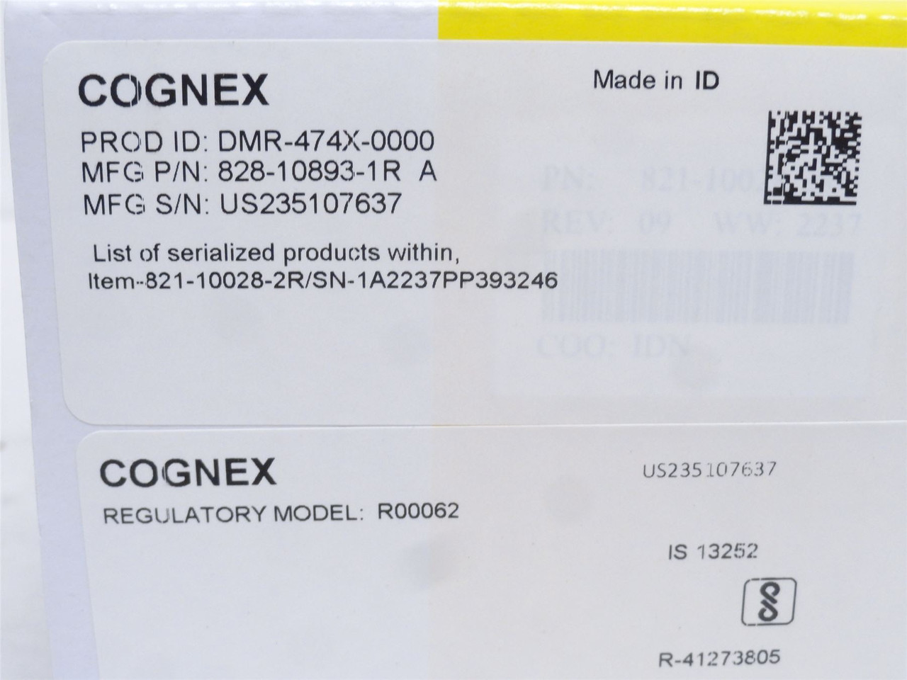 Cognex DMR-474X-000; Barcode Reader 821-10028-2R