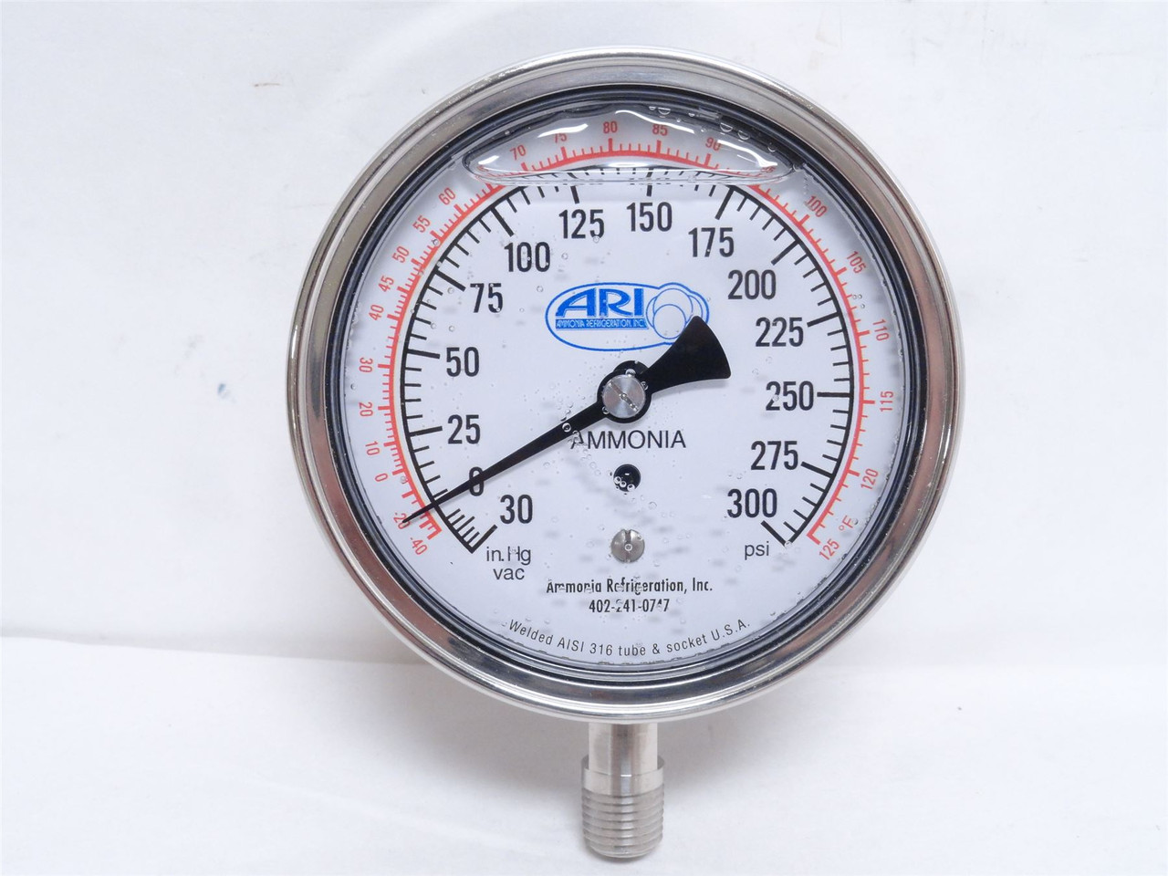 Ashcroft 35W1009SWL02LXR5/300; Pressure Gauge; SS; 0-300PSI
