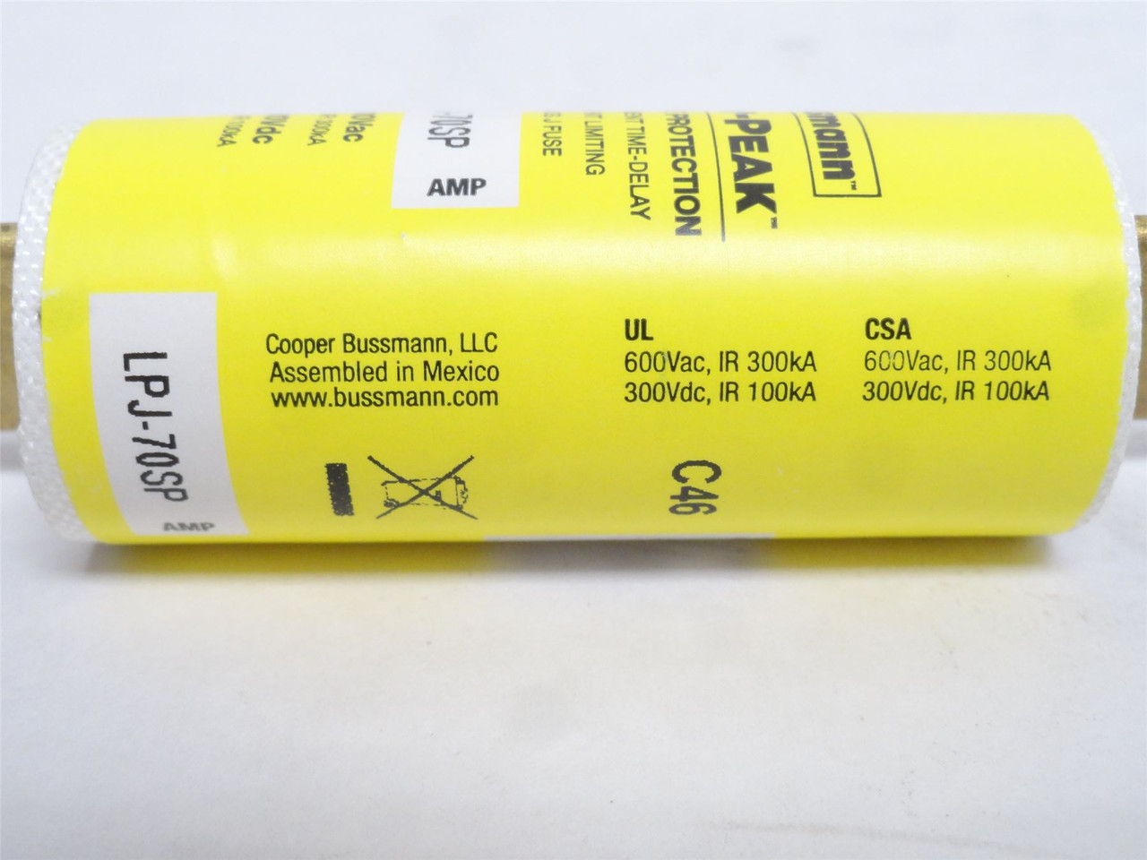 Bussmann LPJ-70SP; Time Delay Fuse; 70A; 600VAC/300VDC