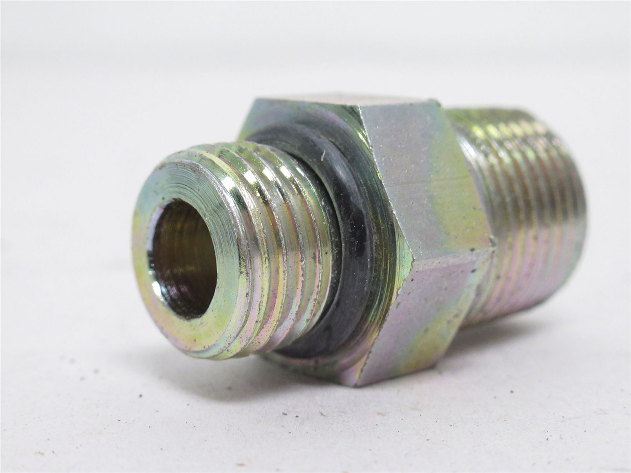 Parker 6-6 FLO; Lot-2 Male Pipe Connectors; 3/8 Boss x 3/8NPT