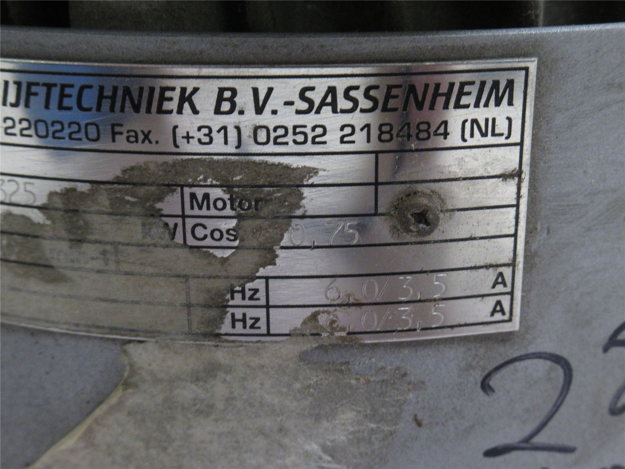 Bege R 90S/4; AC Motor; 3/4HP; 220VAC; 1480RPM