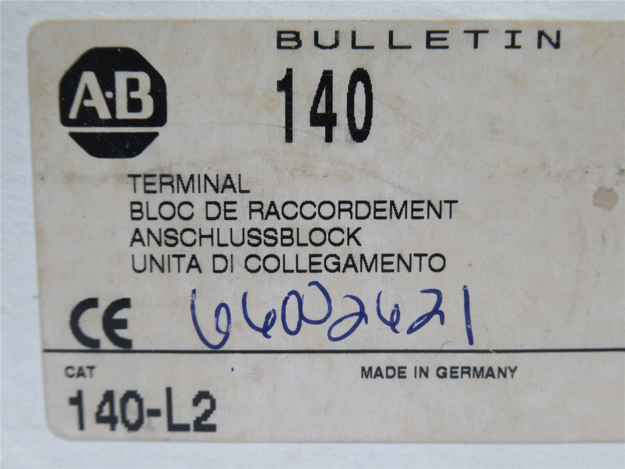 Allen-Bradley 140-L2; Link Connector; 3 Phase; 600VAC; 65A