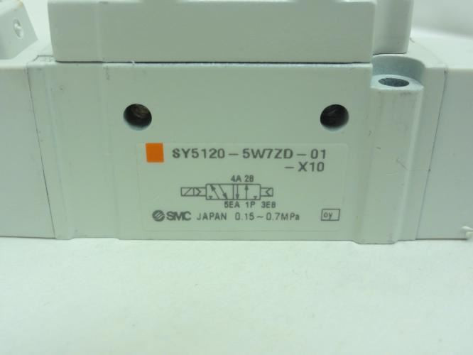 SMC SY5120-5W7ZD-01-X10; Solenoid Valve; 0.15-0.7MPa; 1/8" NPT
