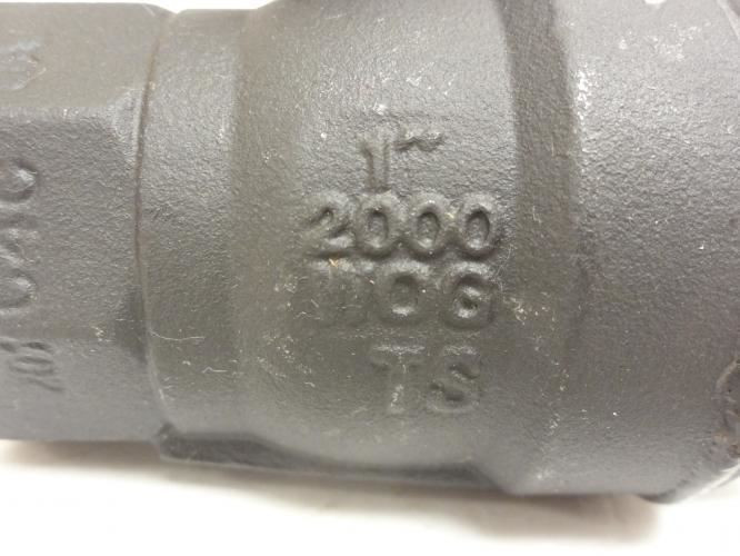 Sharpe SV50B74010; Inline Ball Valve; 1" NPT; 2000WOG
