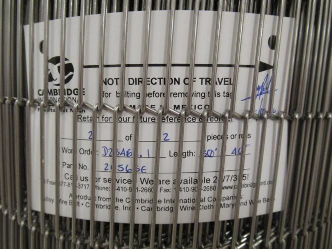 Cambridge D23462; Durahinge Belt; SS; 40" Wide; 50' Long