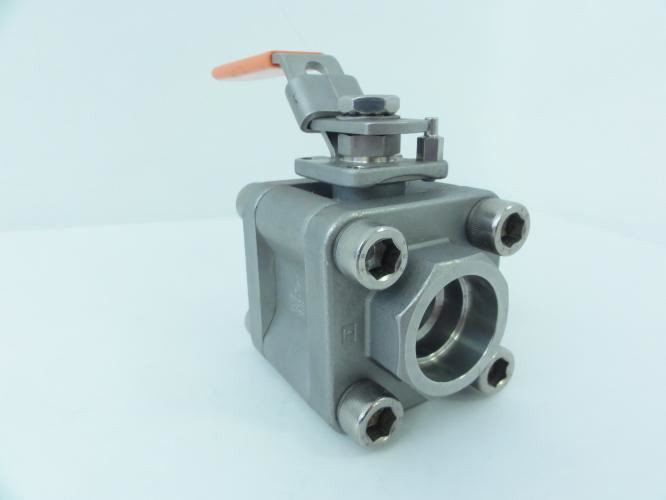 Quadrant M2FSS--SLWT100; SS Ball Valve 3-Piece; 1"NPT X SW