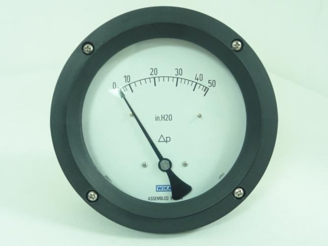 Wika 4375722; Differential Pressure Gauge 0-50inH20; 1/2"NPT