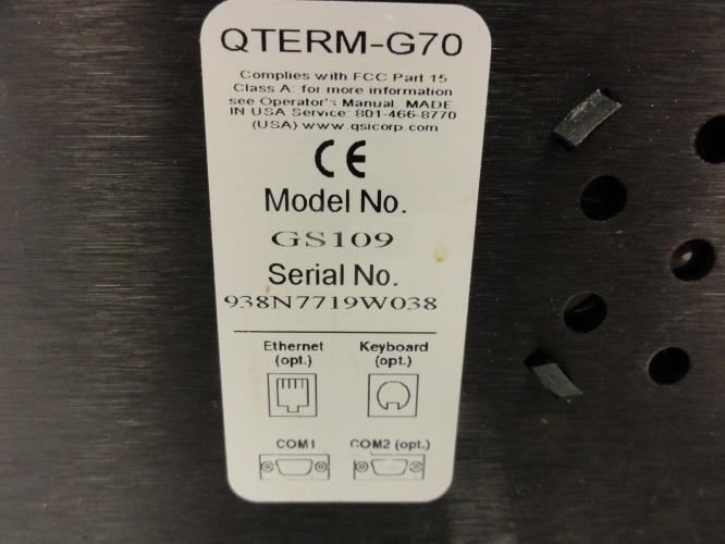 QSI GS109; Interface Touch Panel 5.7" Screen