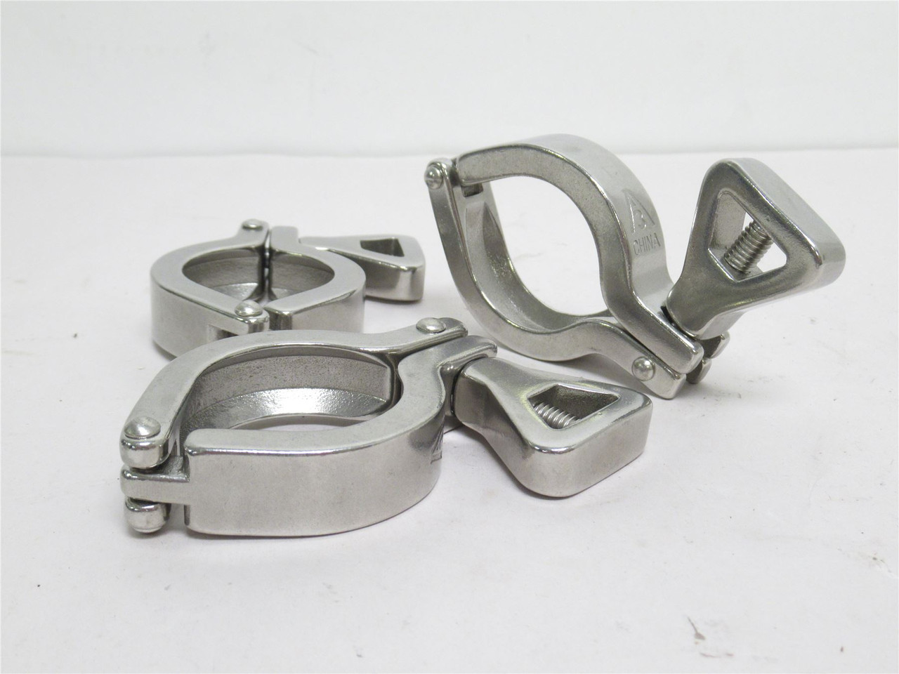 MFG- 13MHHM100-150; Lot-3 Sanitary Clamp; SS;  1 To 1-1/2"OD